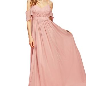 Entro Off Shoulder Empire Maxi Dress